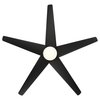 Wac Viper 5-Blade Smart Ceiling Fan 60in Matte Black with 3000K LED Light Kit and Remote Control F-071L